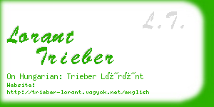 lorant trieber business card